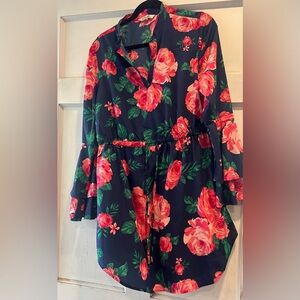 Blush Vibrant Floral Shirt Dress XL
